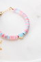 Heliophilia Silver Pulsera Multicolor con Colgante de Aleación de Latón y Cobre